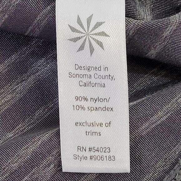 Athleta Women's Long Sleeve Layering Reflective Activewear Top Grey Stripe Small - Picture 4 of 12